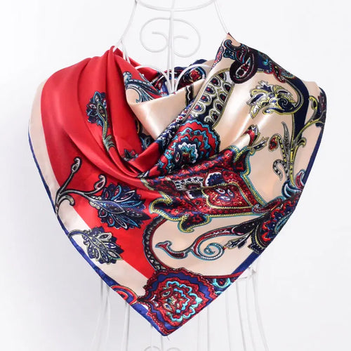 90*90cm Women Satin Square Scarf 2026-1