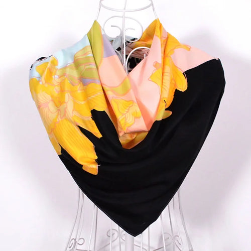 Women Matt Satin Square Scarf 90*90cm
