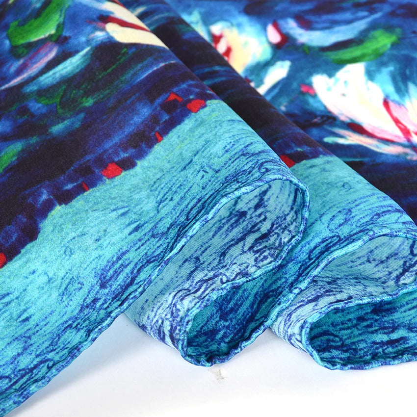 Women 100% Pure Silk Square Scarf 90*90cm