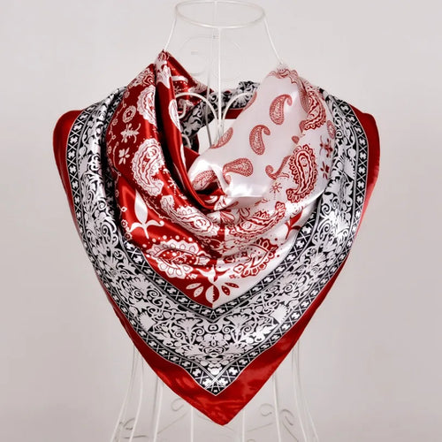 90*90cm Women Satin Square Scarf 2026-1