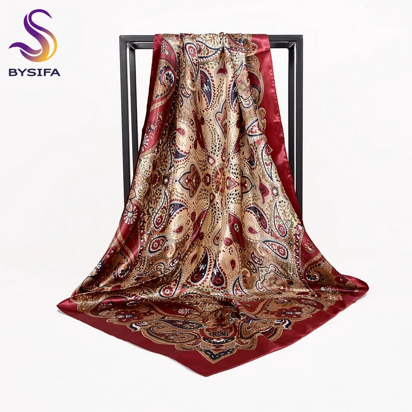 90*90cm Women Satin Square Scarf 2026-7