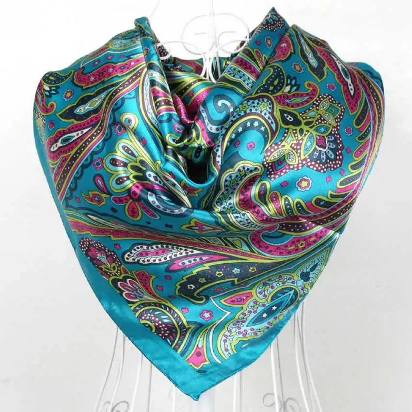 90*90cm Women Satin Square Scarf 2026-8