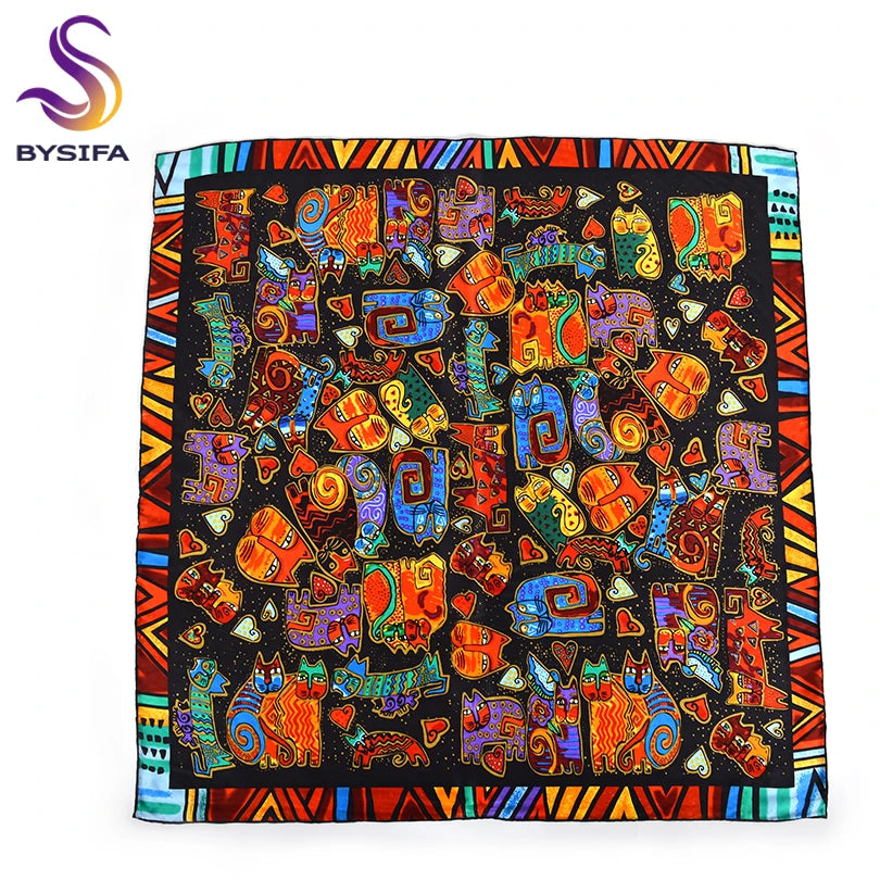 100% Pure Silk Square Scarf 90*90cm