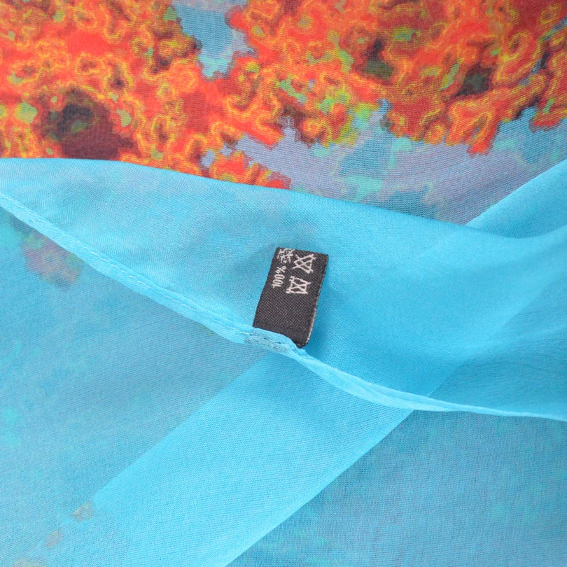 BYSIFA Woman 100% Mulberry Silk Chiffon Long Scarf 180*110cm