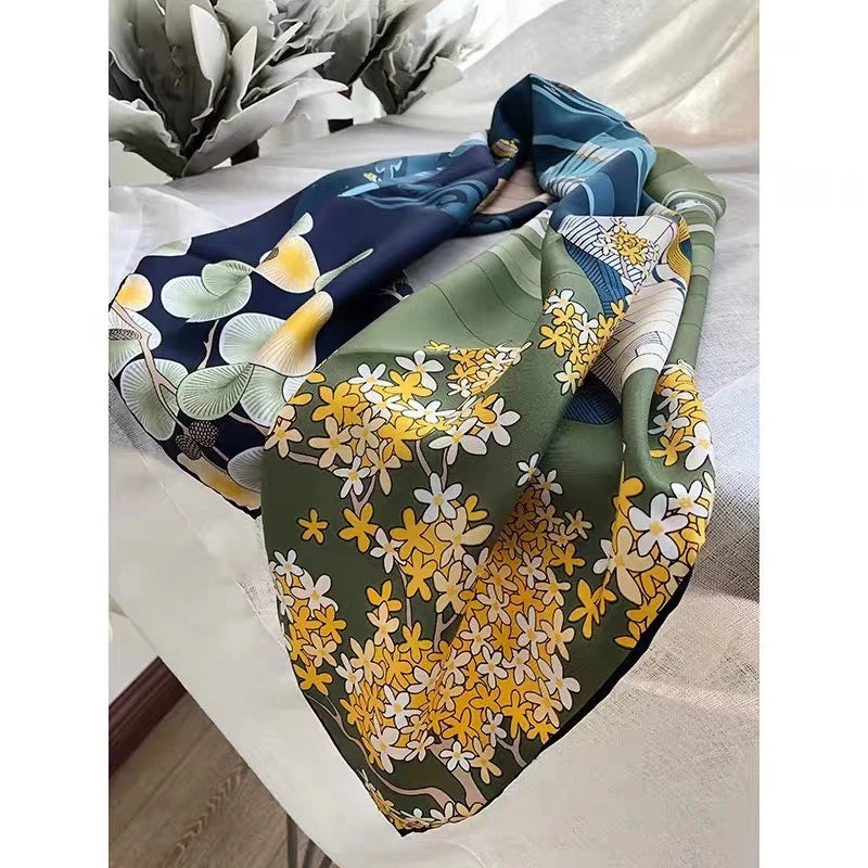 100% Pure Silk Square Scarf 90*90cm