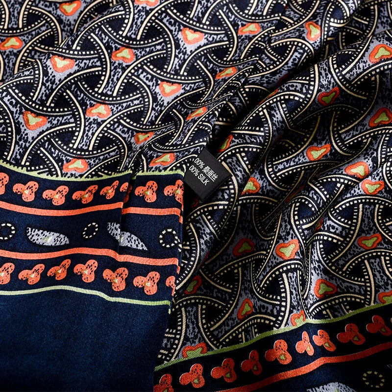 New Silver Grey Man 100% Silk Scarf 160*26cm