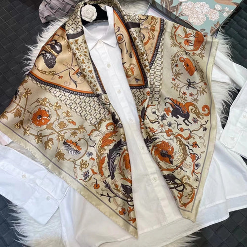 Navy Blue 100% Mulberry silk chiffon scarf 106*106cm