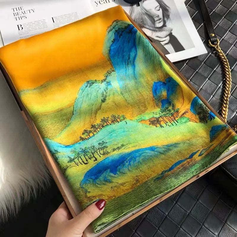 90*90cm Women Satin Square Scarf 2026-1