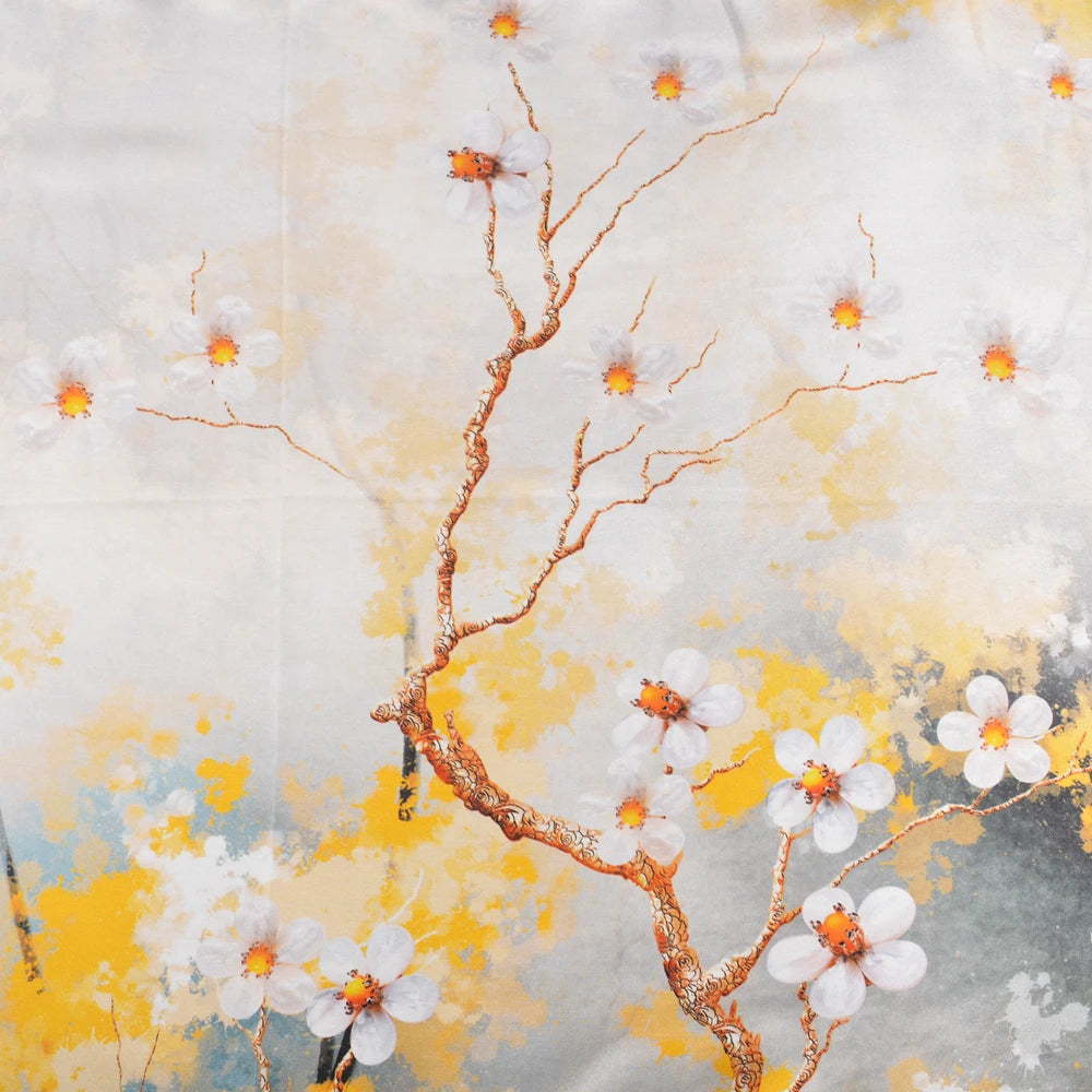 BYSIFA Beige Green 100% Mulberry Silk Scarf 170*53cm