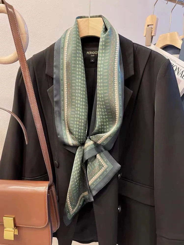 100% Pure Mulberry Long Silk Scarf 155*16cm