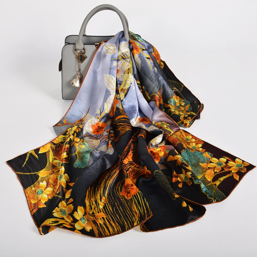 2024 NEW 100% Mulberry Silk Square Scarf 106*106cm