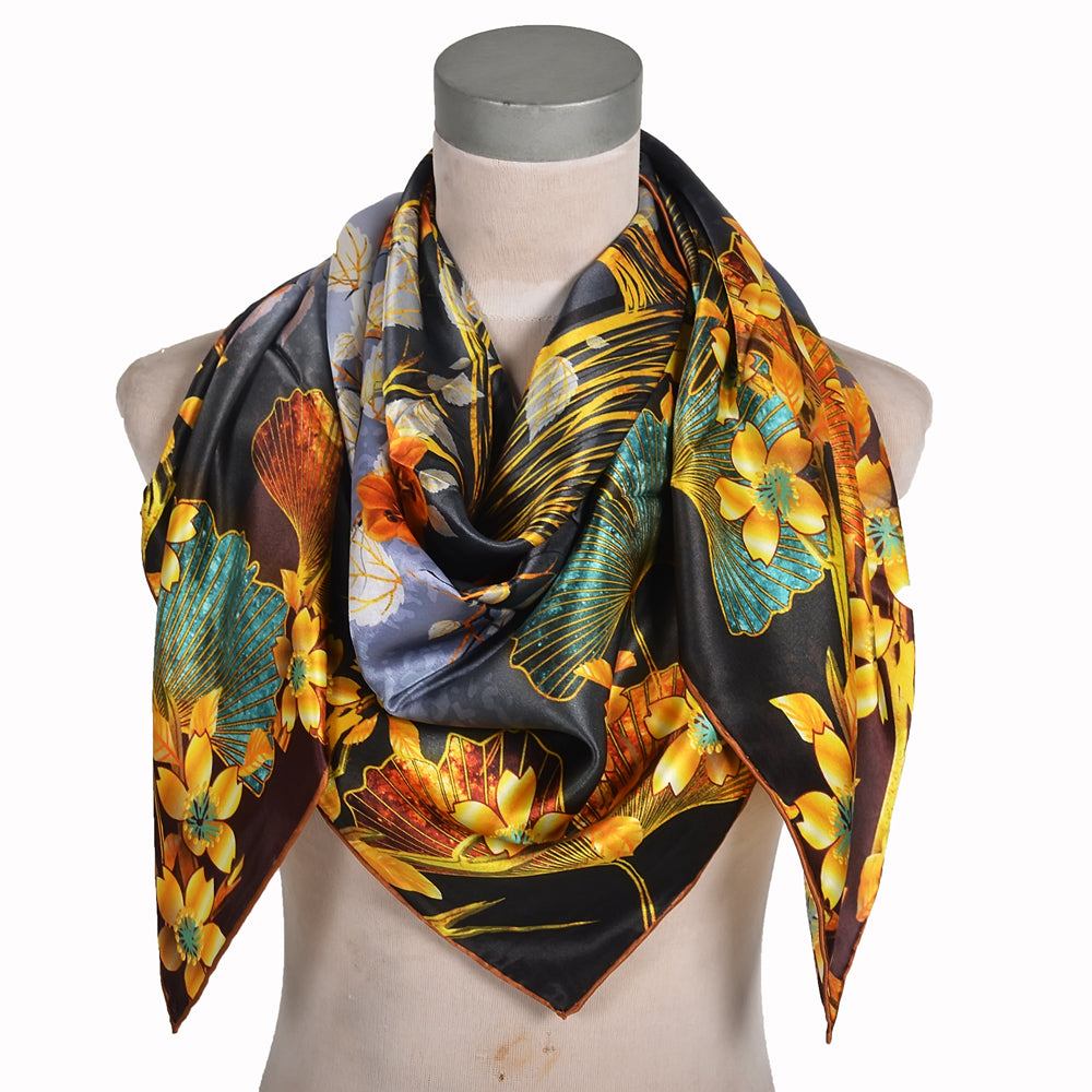 2024 NEW 100% Mulberry Silk Square Scarf 106*106cm