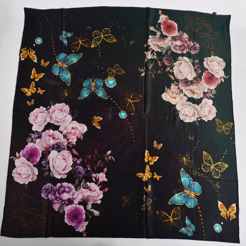 2024 NEW 100% Mulberry Silk Square Scarf 106*106cm