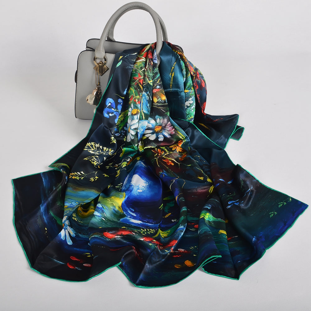 2024 NEW 100% Mulberry Silk Square Scarf 106*106cm