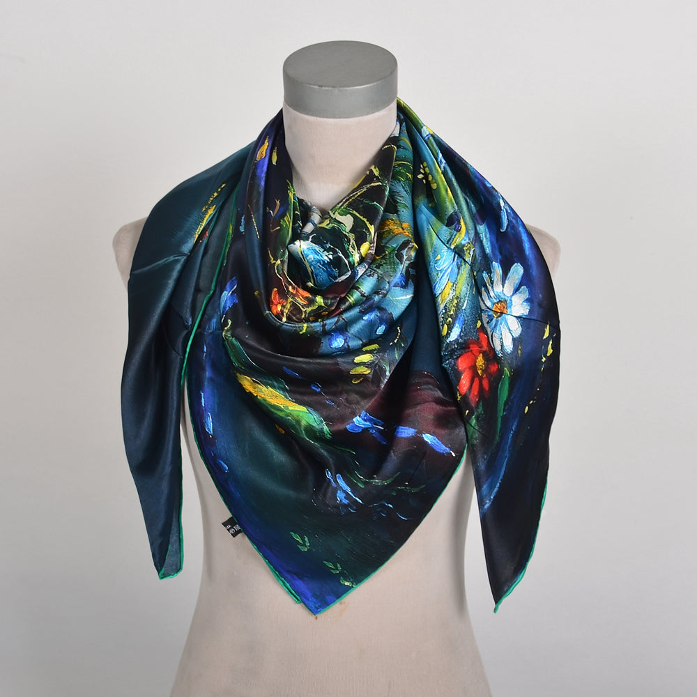 2024 NEW 100% Mulberry Silk Square Scarf 106*106cm