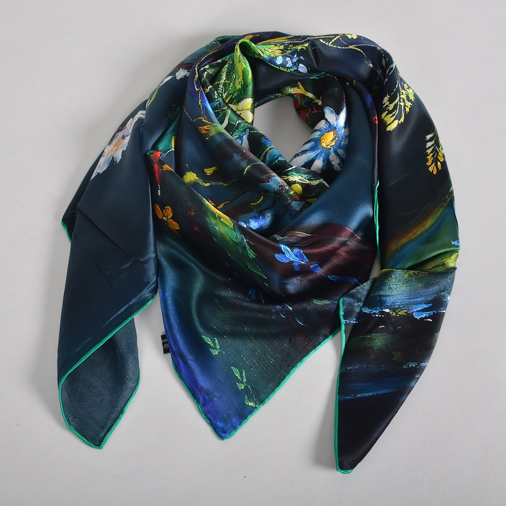 2024 NEW 100% Mulberry Silk Square Scarf 106*106cm