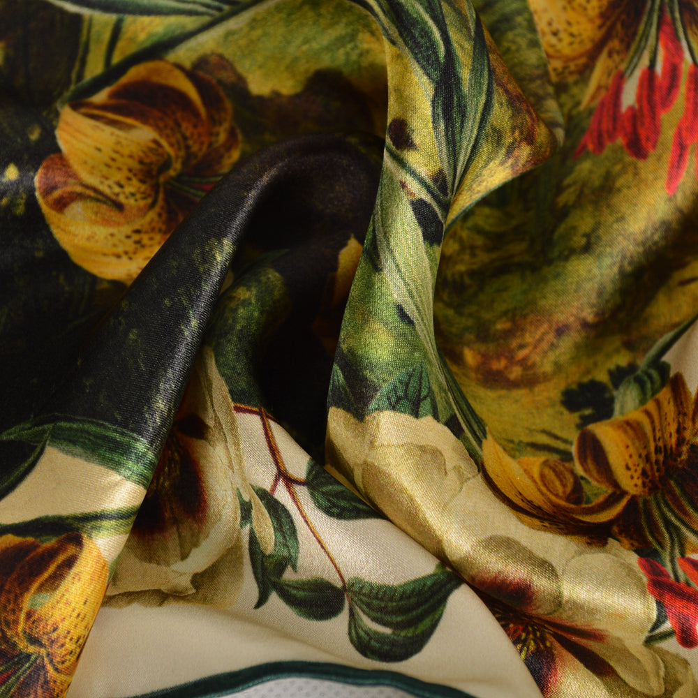 2024 NEW 100% Mulberry Silk Square Scarf 106*106cm