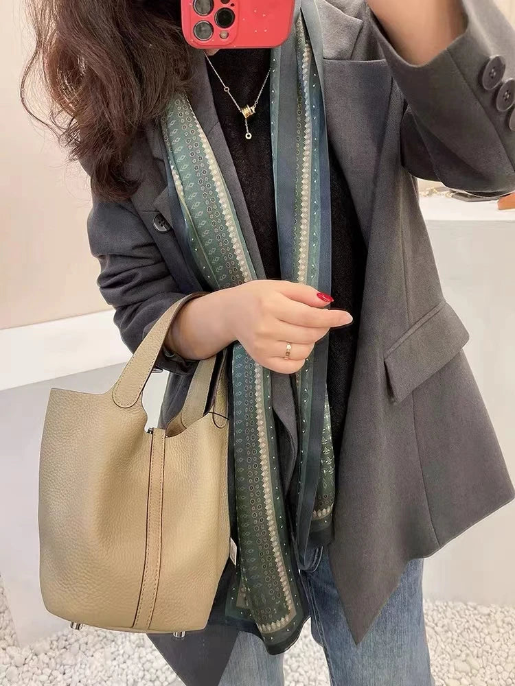 100% Pure Mulberry Long Silk Scarf 155*16cm