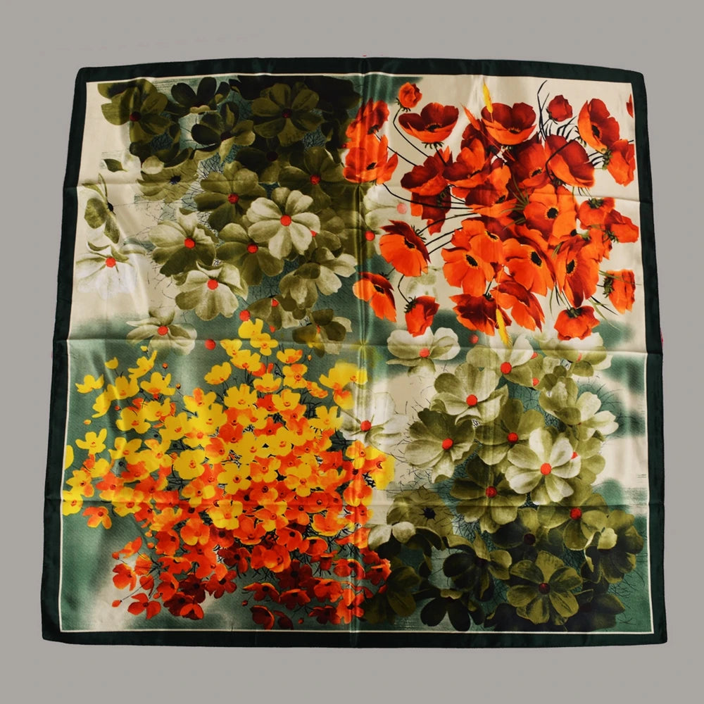 90*90cm Women Satin Square Scarf 2026-9