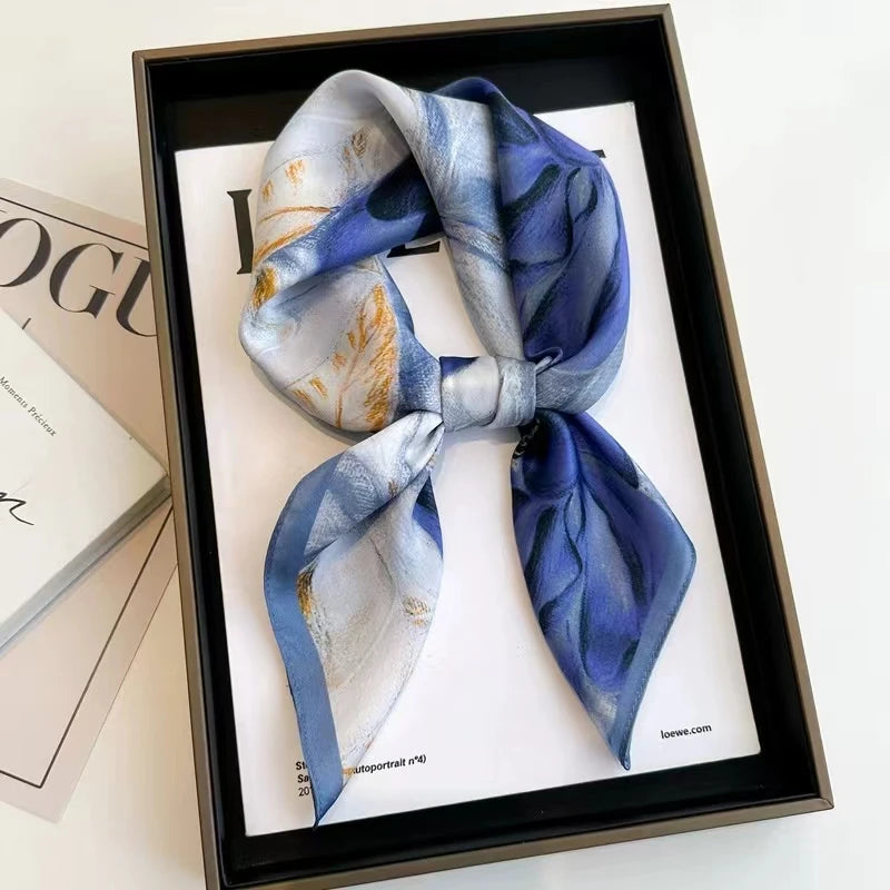 Light Green Natural Silk Scarf 65*65cm