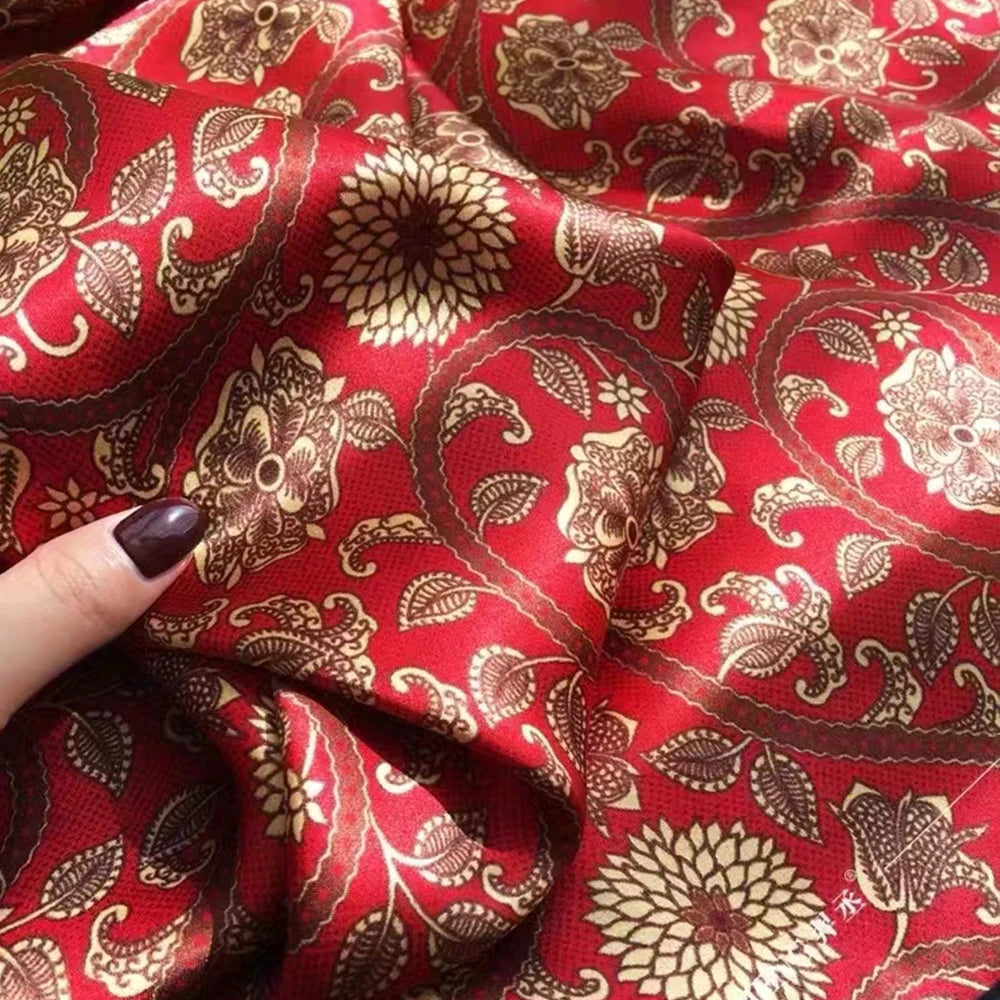 Wine red  women's 100% Mulberry Silk Scarf 106*106cm