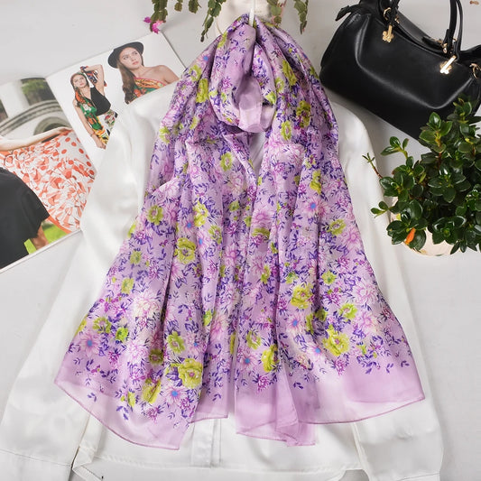 2026 New 100% Mulberry Silk Scarf 176*110cm