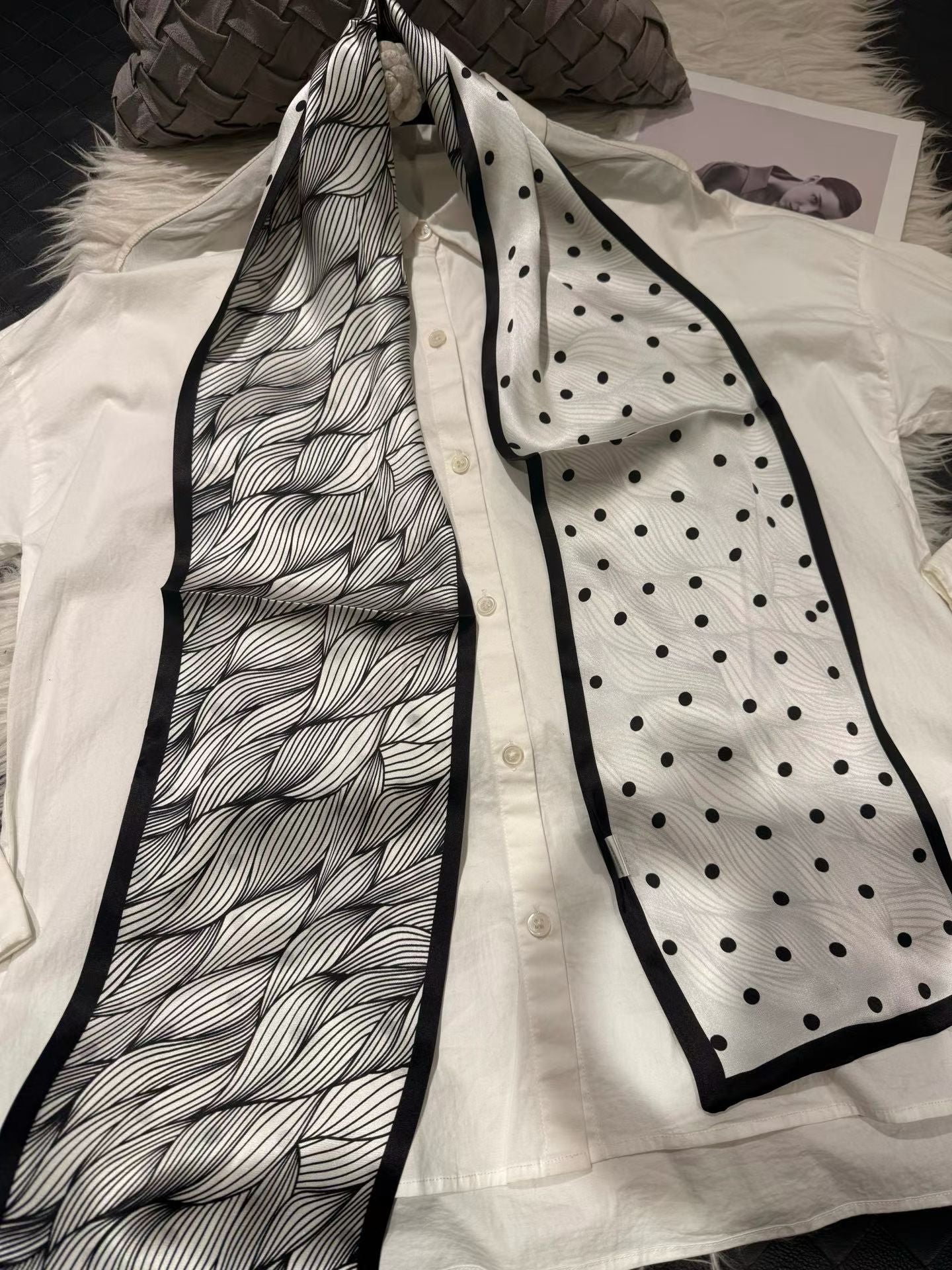 100% Pure Mulberry Long Silk Scarf 155*16cm