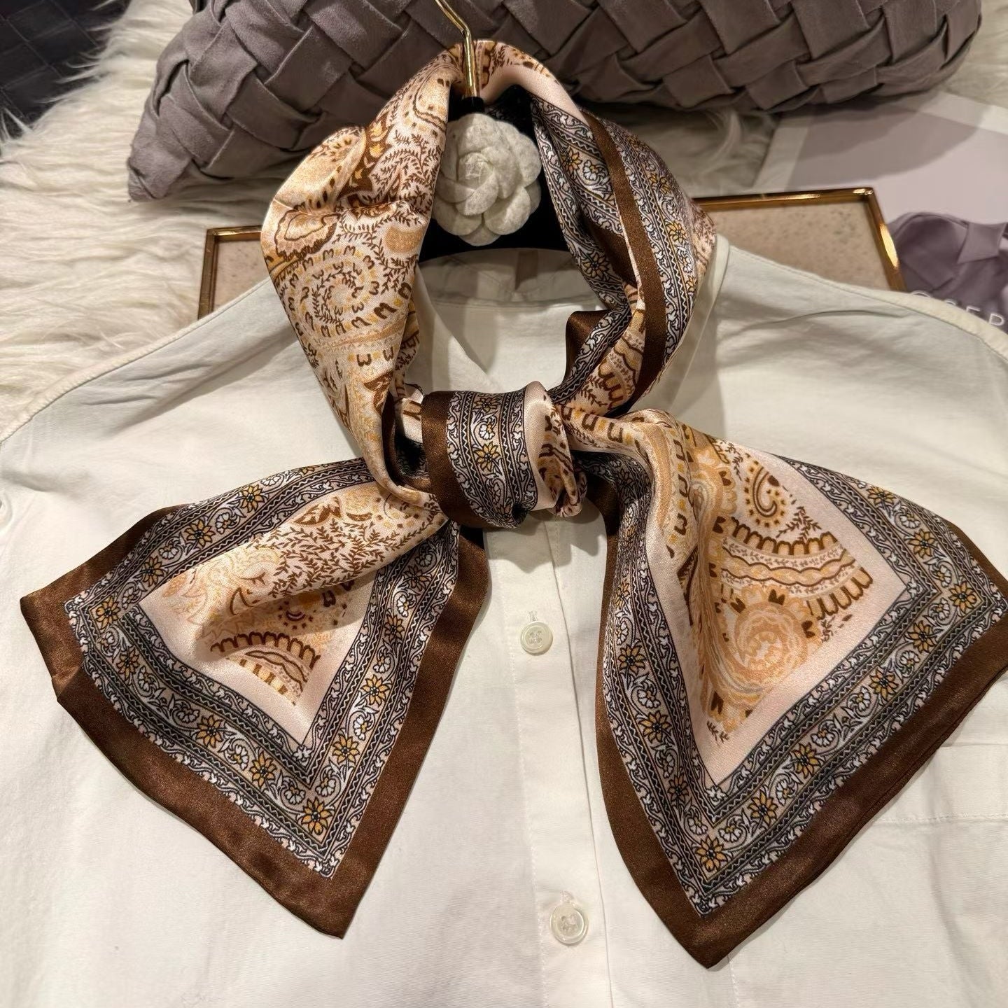 100% Pure Mulberry Long Silk Scarf 155*16cm