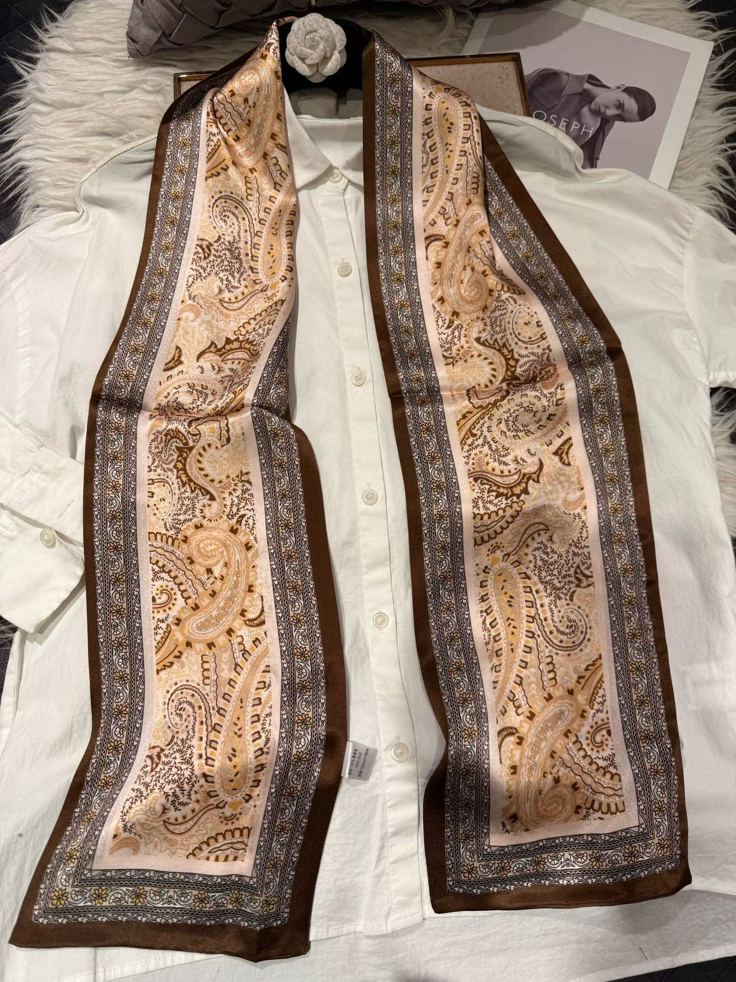 100% Pure Mulberry Long Silk Scarf 155*16cm