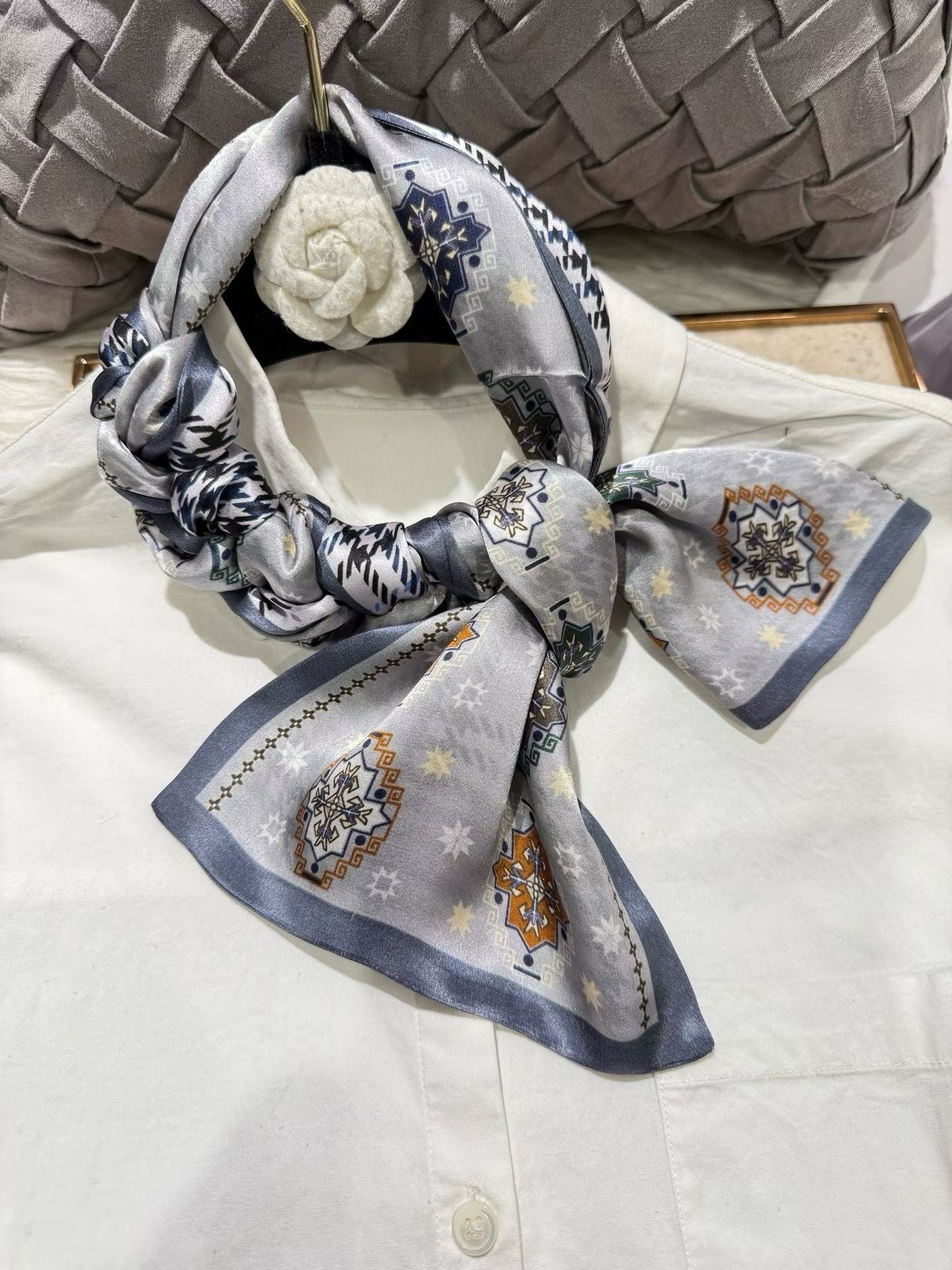 100% Pure Mulberry Long Silk Scarf 155*16cm
